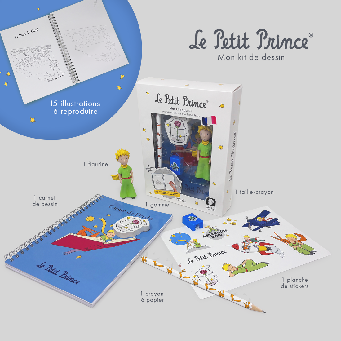 Coffret carnet dessin Petit Prince