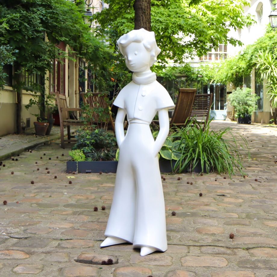 Statue Le Petit Prince Voyageur Blanc 110 cm Neamedia Icons Extérieur