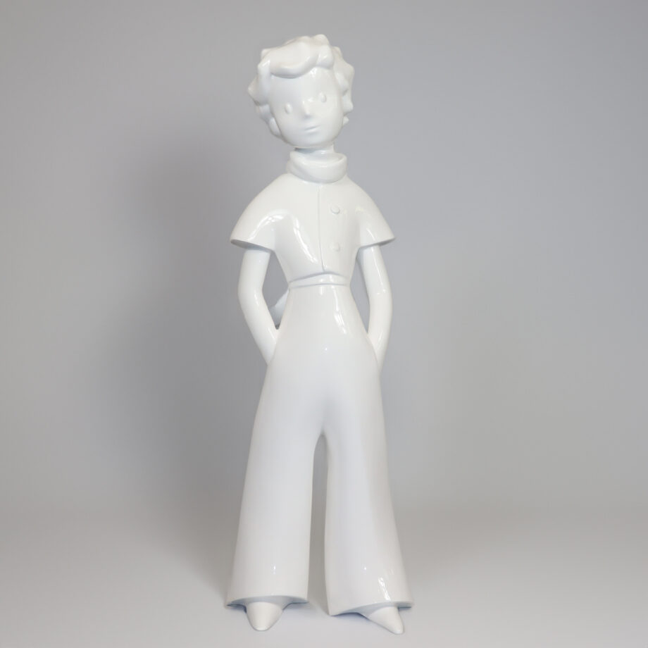 Statue Le Petit Prince Voyageur Blanc 110 cm Neamedia Icons De Face