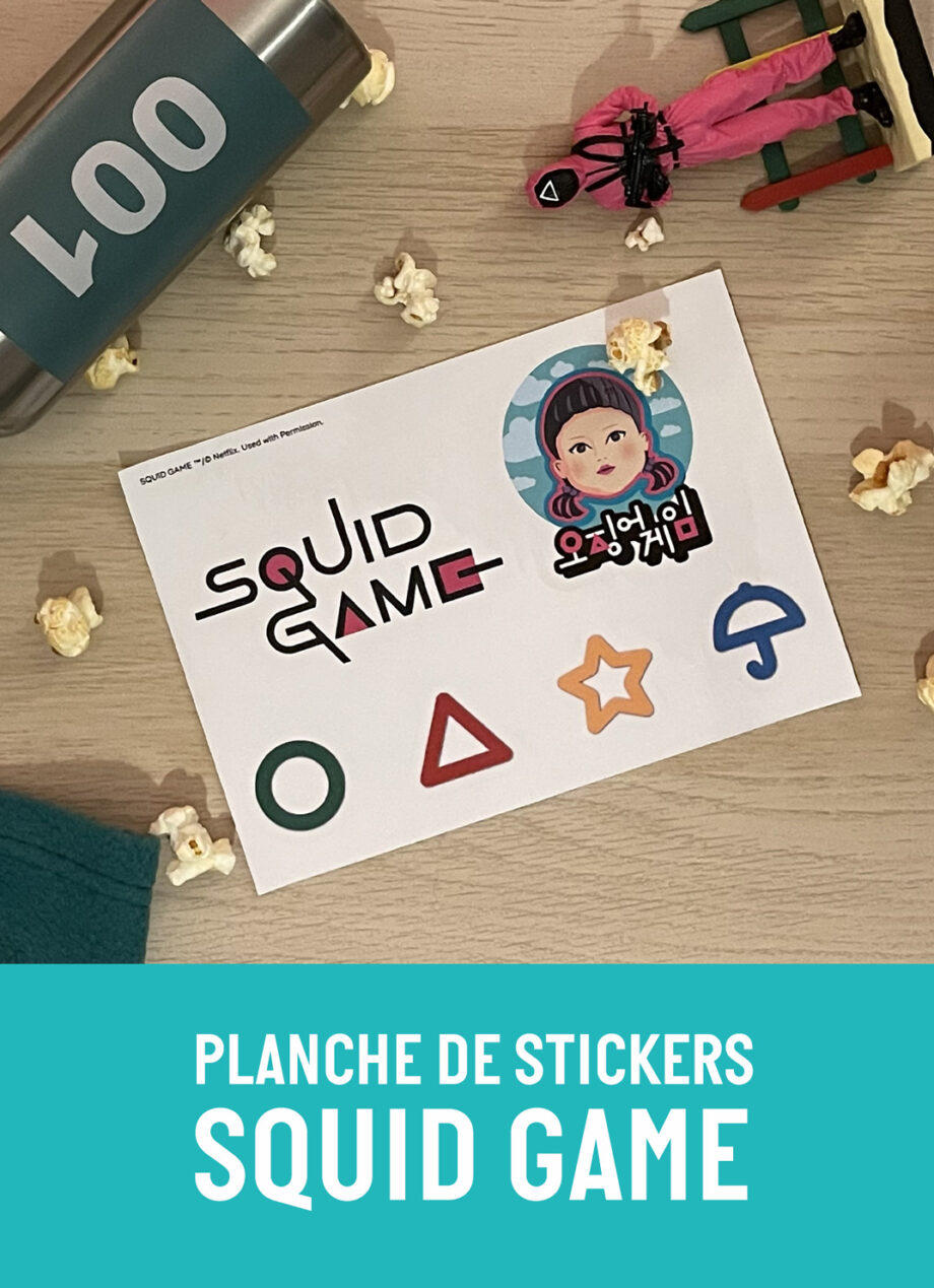 Squid Game Netflix Chill Kit stickers