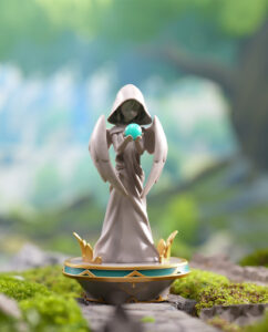 Figurine lumineuse Genshin Impact: Mondstadt Statue of The Seven en situation, de plein pied, éteinte