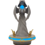 Figurine lumineuse Genshin Impact: Mondstadt Statue of The Seven sur fond blanc, de plein pied, allumée et de face